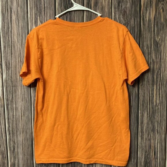 GILDAN Kids Orange Tshirt Short Sleeve Size Large - Picture 2 of 3